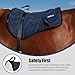 Harrison Howard Ergonomically Designed Correct Bareback Pad with Side Pockets Extra Thick Center for Maximum Support Anti-Slip Bareback Pad Comes with Matching Girth Navy