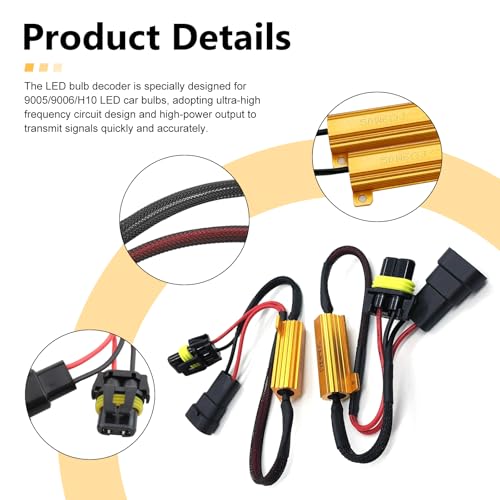 Decodificador LED para autos 9005/9006, pack 2 piezas miniatura 5