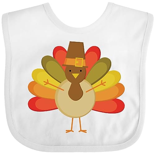 inktastic Thanksgiving Pilgrim Turkey Holiday Baby Bib