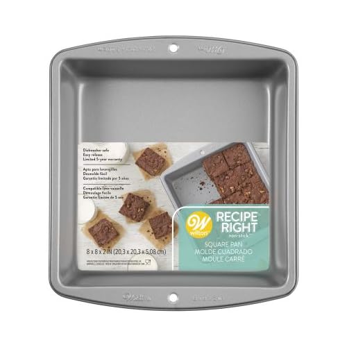 Wilton Square Cake Pan 8" X 8" Non Stick Steel