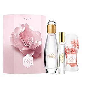 Avon Set Celebre Eau de Toilette Spray 50ml + Taschenspray 10ml + Deoroller 50ml in der Geschenkbox für Damen