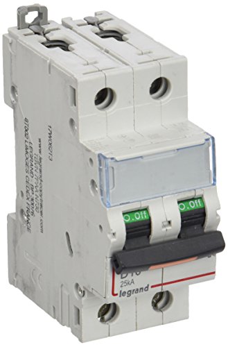 Disjoncteur DX³ - 25kA - 2P 230V~ à 400V~ - 10A - courbe D - 2 modules