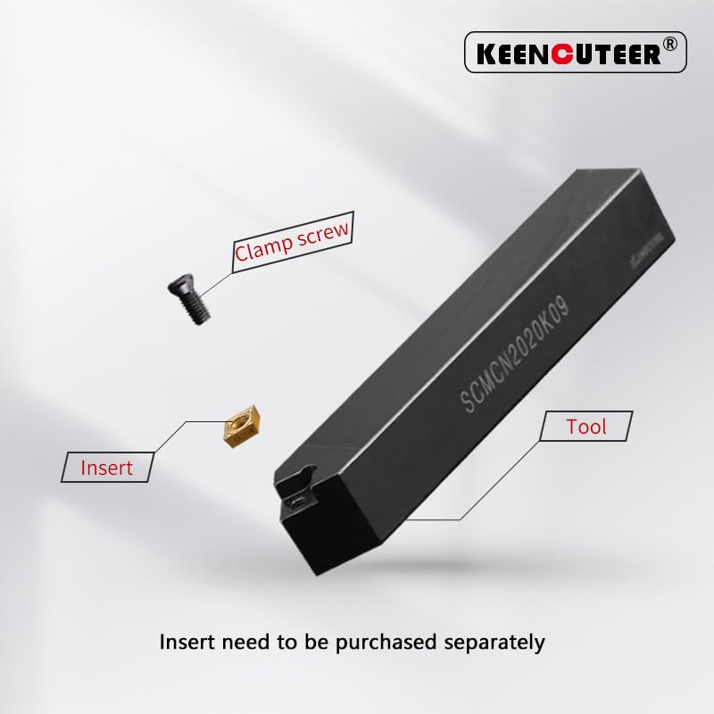 1pc SCMCN1010 SCMCN1212 SCMCN1414 SCMCN1616SCMCN2020 SCMCN2525 External Turning Tool SCMCN CNC Cutter Bar Lathe Bar Turning Holder(SCMCN1212H09)