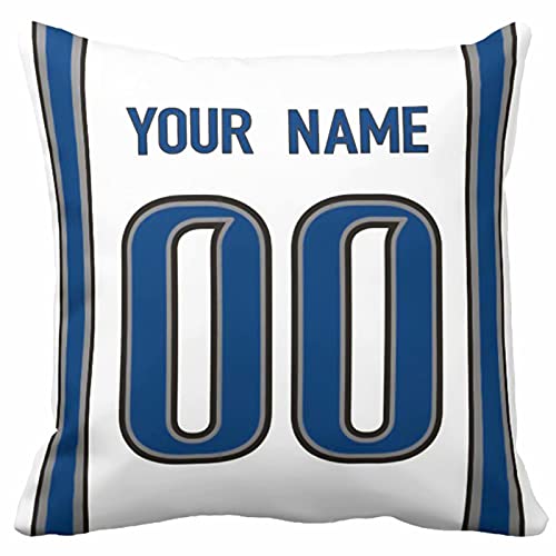 Image of ANTKING Throw Pillow 2 Pack with Custom Name and Number Personalized Gift for Men Women Boys