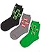 Vanilla Underground Minecraft Socken Kinder Jungen Creeper Gesicht sortiert 3 Pack grau grün schwarz 12.5-3.5 UK Kids