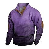 GDGTBNH Jersey Navideño Hombre Batamanta Hombre Sudadera Personalizada Ideas Regalos Navidad Running Hombre Cazadora Plumas Hombre Sudadera Navidad Hombre Jersey Navideño Ropa Deportiva Morado 3XL
