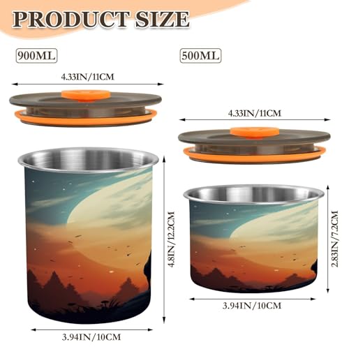 Envase hermético de acero inoxidable Blueangle 500 ml miniatura 2