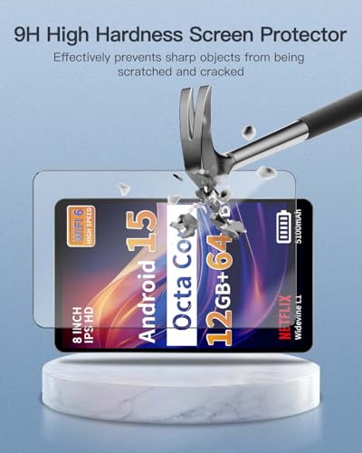 Protector de Pantalla para Topsand CAM8-15 Tablet 8 pulgadas miniatura 5