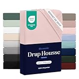 Dreamzie   Drap Housse 120x200 Bonnet 35 cm | Microfibre Ultra Douce   Matelas Épais   Oeko Tex | Confort, Respirabilité, Entretien Facile   Rose