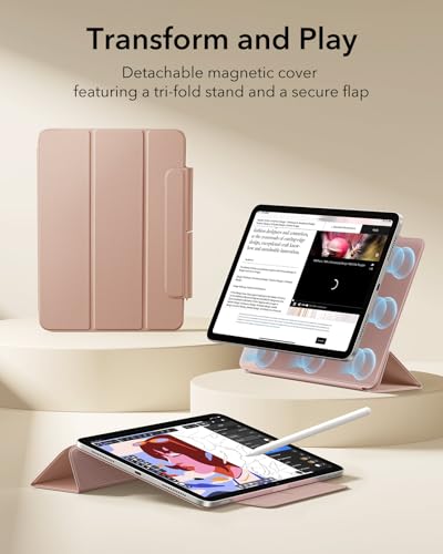Image of ESR for iPad Air 11-inch M4 /M3 /M2, iPad Air 5th /4th Generation Case | Slim Trifold Two-Way Stand, Powerful Magnetic Attachment, Durable Protection, Auto Wake /Sleep, Rebound Series