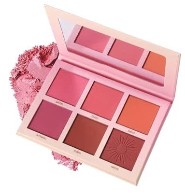 Beauty Touch Blush Palette With Highly Blendable Shades | Pigmented Blusher For A Natural Flush | Silky Pigments For Long Lasting Shimmer Look | Suitable For All Skin Tone | 6 Multi Shades