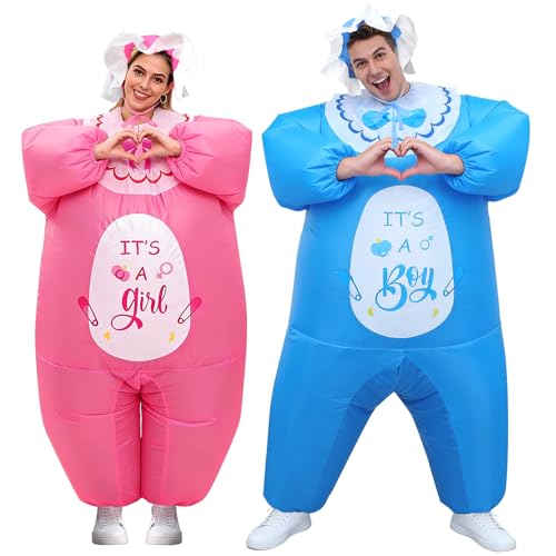 AuroraTurn 2 Pcs Giant Inflatable Baby Costume Gender Reveal Ideas