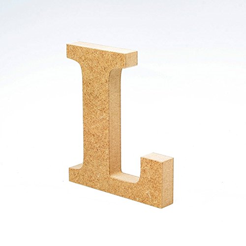 Letras de madera. Letras grandes de madera DM de 20cm de alto para decoración y manualidades. Disponible el Alfabeto completo (L)
