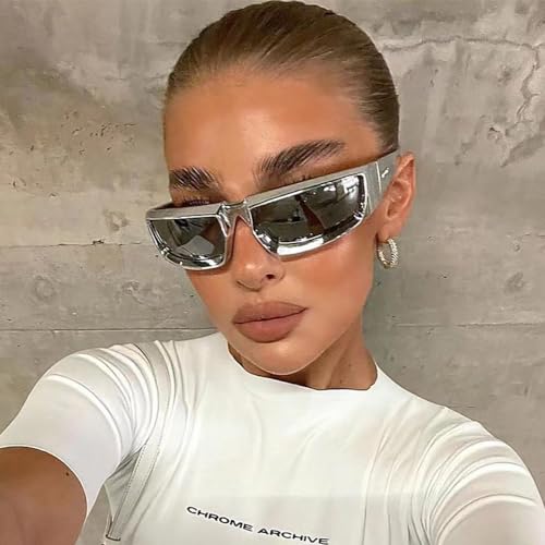 Cycling Sports Sunscreen Punk Hip Hop Party sunglasses sunglasses Y2K Futuristic Clear View Windproof3