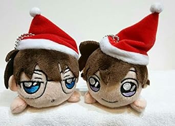 名探偵コナン - 名探偵コナン 江戸川コナン 毛利蘭 寝そべりキーチェーンマスコット クリスマス Bibian 比比昂 - 名探偵コナン 江戸川コナン 毛利蘭 寝そべり