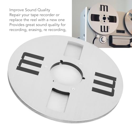 10.5 Inch Empty Tape Reel, Aluminum Alloy NAB Flange Design, Stainless Steel Screws, Improve Sound Quality, Universal, for Reel to Reel Tape Players