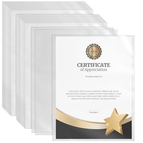 VOKOY 200 Pack No Holes Sheet Protectors, 8.5" x 11"