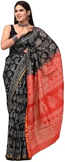 Eddika Hand Block Printed Pure Chanderi Silk Saree | Chanderi Silk Saree for Women