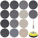 耐水ペーパー 高級なサンドペーパー 丸型 75mm #60-#10000 240枚入り 12種類 GOH DODD サンダー用 紙ヤスリ マジック式 精密仕上げ 鏡面磨き 金属 車補修 ジュエリー研磨用 耐水ヤスリ バッキングパッド付き（60 80 100 150 240 400 800 1200 2000 3000 5000 10000各20）