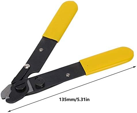 Fiber Optic Stripper Tool, Precision V-Shaped Blade Wire Stripper Pliers for 125um-250um Coating Removal, Handheld Cable Stripping Tool for Optical Fiber Maintenance