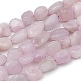 Fashewelry 41Pcs Irregular Natural Kunzite Beads Nugget Tumbled Chakra Gemstone Beads Crystal...
