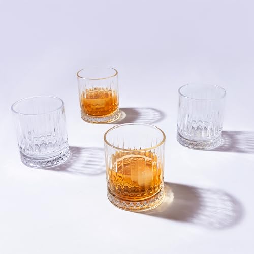 Image of Car-O-Bar Gift Set | Rippled Finish Stainless Steel Ice Bucket & Tong with Set of 4 Whiskey Glasses with Peg Measurer | Premium Ice Bucket for Bar & Home | Perfect Home Bar Setup