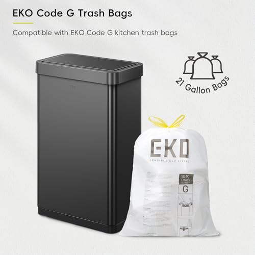 EKO Mirage X 80 Liter / 21.1 Gallons Motion Sensor Trash Can, Automatic Large Kitchen Trash Can Touchless, Stainless Steel, Matte Black by EKO - Image 5