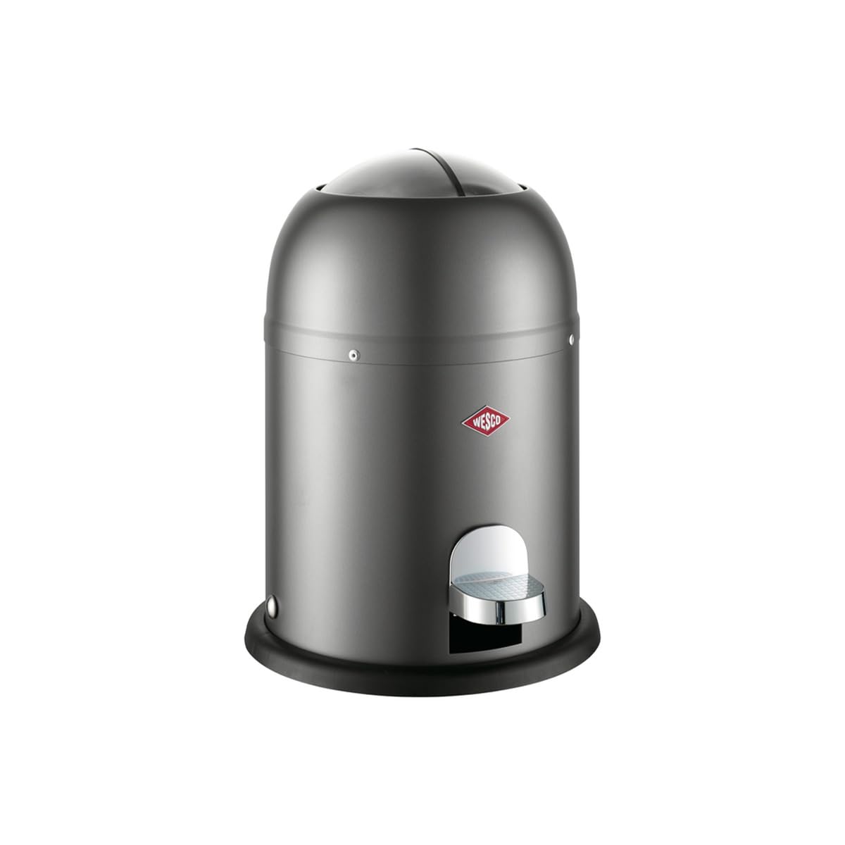 Poubelle de salle de bain Wesco Mini Master graphite mat 6L avec pédale et insert amovible