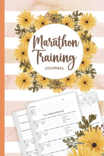 Marathon Training Journal: Running Log Book For Women (Sized 6'X9', 120 Pages) - Runners Training Log To Track Goals, Distance, Time, Heart Rate, Route, Pace - Perfect Runner Gift Ideas