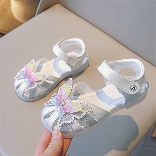 Girls Sandals Toddler Girls 3d Butterfly Print Sandals Summer Outdoor Soft Rubber Sole Beach Water Shoes Big4