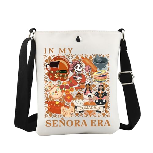 WCGXKO In My Senora Era Crossbody Bag Cute Latina Gift Mexican Design Gift Mexican Gift
