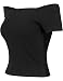 Urban Classics Ladies Off Shoulder Rib tee Camiseta, Negro, S para Mujer