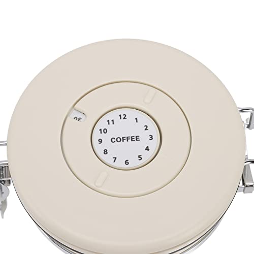 Beige Airtight Coffee Canister, Stainless Steel Container with One-Way Valve, Air Tight Storage for Coffee, Tea, and Food (1.8L) - Image 6