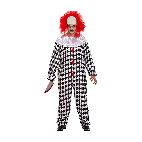 Costume de clown effrayant contre les déguisements ratés solution complète perruque rouge homme