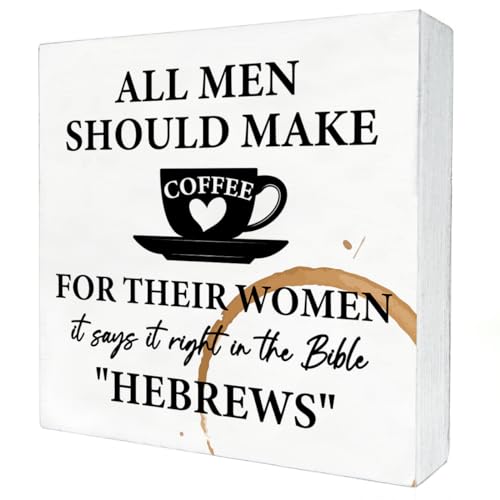 JOWMIJ Coffee Quotes Wood Sign 5