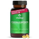 Vitabay Vitamina E 600 UI Depot - 200 softgel vegane - D-alfa-tocoferolo