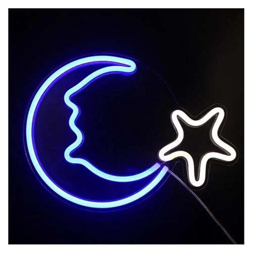 Néon lune et nuage pour chambre enfant et déco murale branchée
