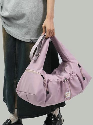 2025 Multi-Pocket Oxford Tote Bag Women’s Travel Bag with Drawstring Large Capacity Water-Resistant Shoulder Bag4