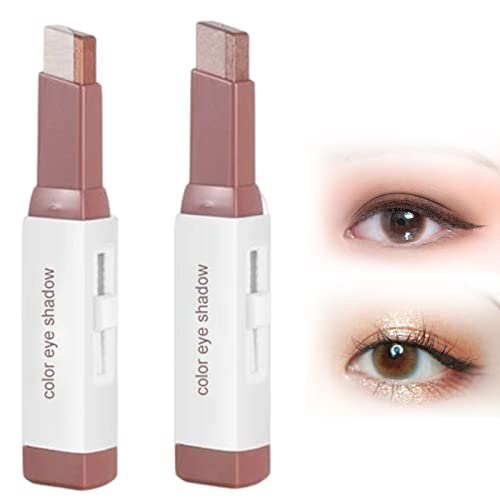 Lápiz De Sombra De Ojos De Doble Color, Sombra De Ojos En Barra Doble, Sombra De Ojos En Barra De 2 Colores, Barra De Sombra De Ojos De Dos Colores, Barra De Sombra De Ojos Degradado, 2 Piezas