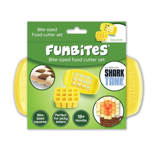 FUNBITES Sandwich Cutter for Kids Lunch, Mini Cookie Cutters, Bento