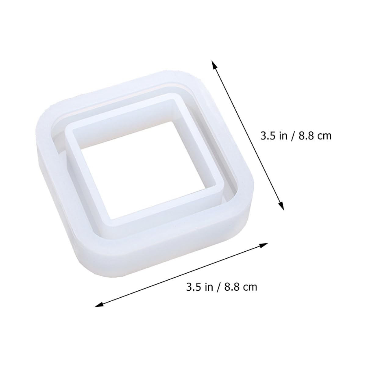 Moule en Silicone Carré Empilable pour Rangement, Facile à Démouler et Nettoyer, Design Multi-Couches Plateau de Base pour DIY et Décoration