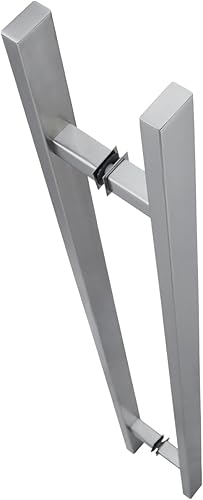 Miniatura 3 de Prima Decorative - Tirador de puerta rectangular de acero inoxidable de 60 pulgadas, de espalda con espalda, mango de barra de montaje lateral para