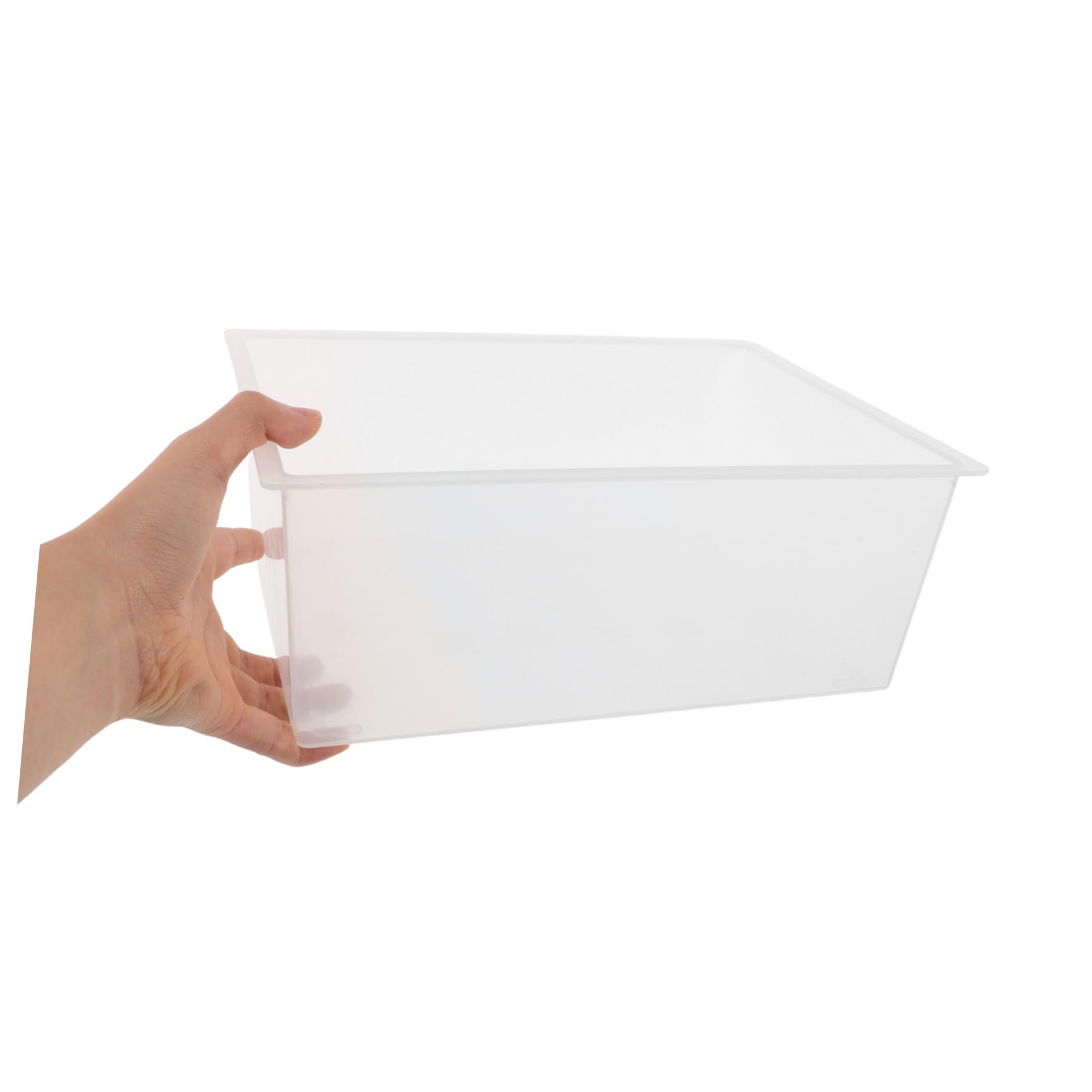 ULTECHNOVO Bacinella in Plastica Trasparente Quadrata per Laboratorio Set da 4 Pezzi Lavabo Resistente a Sostanze Chimiche Vasca per Esperimenti Scientifici e Pulizia Attrezzature