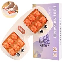 Meifuly Double Foot Massage Roller for Plantar Fasciitis, Portable Dual Foot Roller Tool for Home UseOrange
