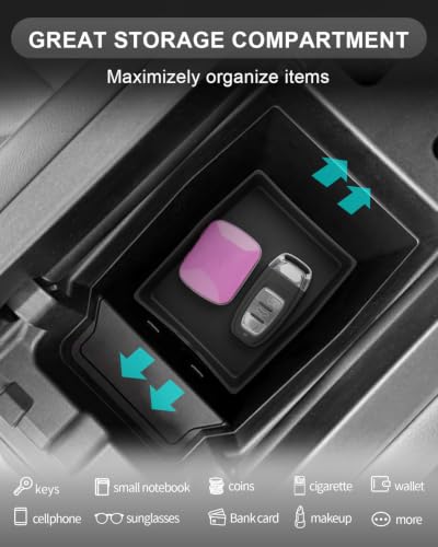 Image of CDEFG for 2026 Mazda CX5 Center Console Organizer Bottom Tray Accessory | for 2026 Mazda CX-5 (S /Select /Preferred /Premium /Premium Plus) Middle Console Under Armrest Storage Tray Coin Holder