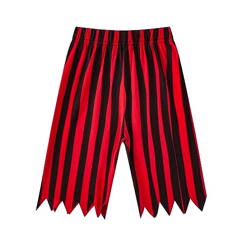 Image of Toddler Boys Outfits Halloween Pirate Striped Trousers Kids Long sleeved Clothes with Hat