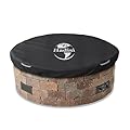 Hadisi Large Round Built In Stone Firepits Cover,Waterproof Dustproof Outdoor Built In Fire Pit Cover 57" Dia X7.9 H(Black)