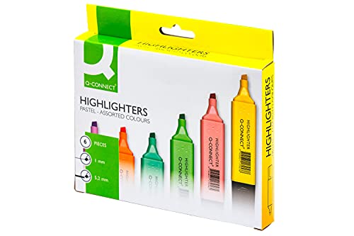 Q-Connect Pastel Highlighters (Pack of 12) - Image 2