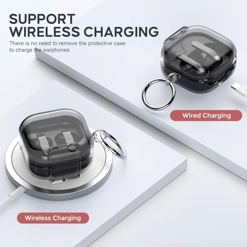 Coque Galaxy Buds 4 Pro transparente avec clip et kit de nettoyage