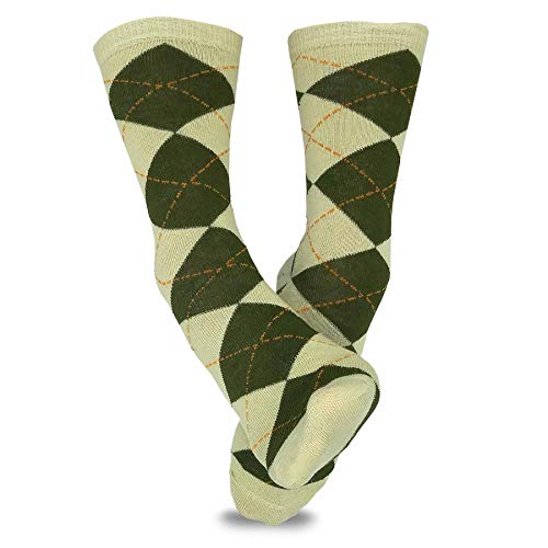 TeeHee Women's Ladies Value 12-Pair Crew Socks (Dots and Argyle_12pair) - Thumbnail 5